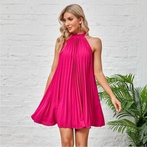 Pink SHEIN Halter Dress